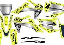 Kit grafica Ufo Stardust per Husqvarna Giallo fluo 