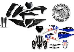 Kit plastiche+decals Ufo Patriot Ktm Nero UFO 