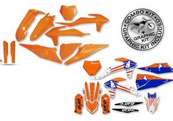 Kit plastiche+decals Ufo Patriot Ktm orange UFO 