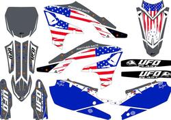 Kit grafica Ufo Patriot per Yamaha Grigio YZ UFO 