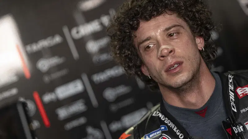 MotoGP 2025. GP della Thailandia. Marco Bezzecchi: "La scivolata? Era la prima volta che rischiavo un po' di pi&ugrave; e in questo turno ne valeva la pena"