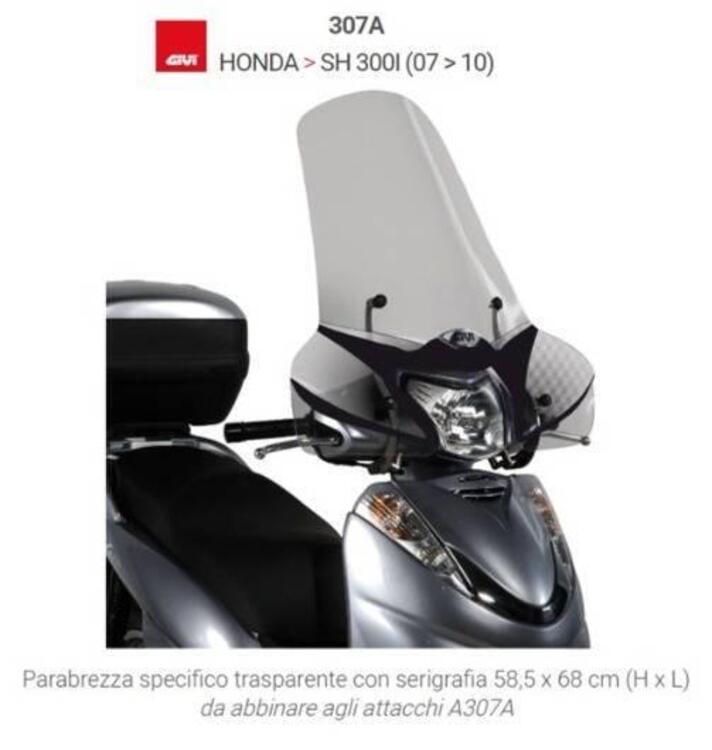 PARABREZZA GIVI PER HONDA SH 300 I CODICE 308A