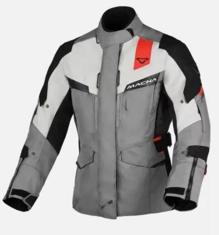 GIACCA MOTO MACNA ZASTRA DONNA GRIGIA GREY /NERA B
