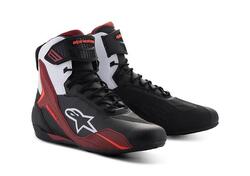 Scarpe moto Alpinestars Faster 4 bianco rosso scur