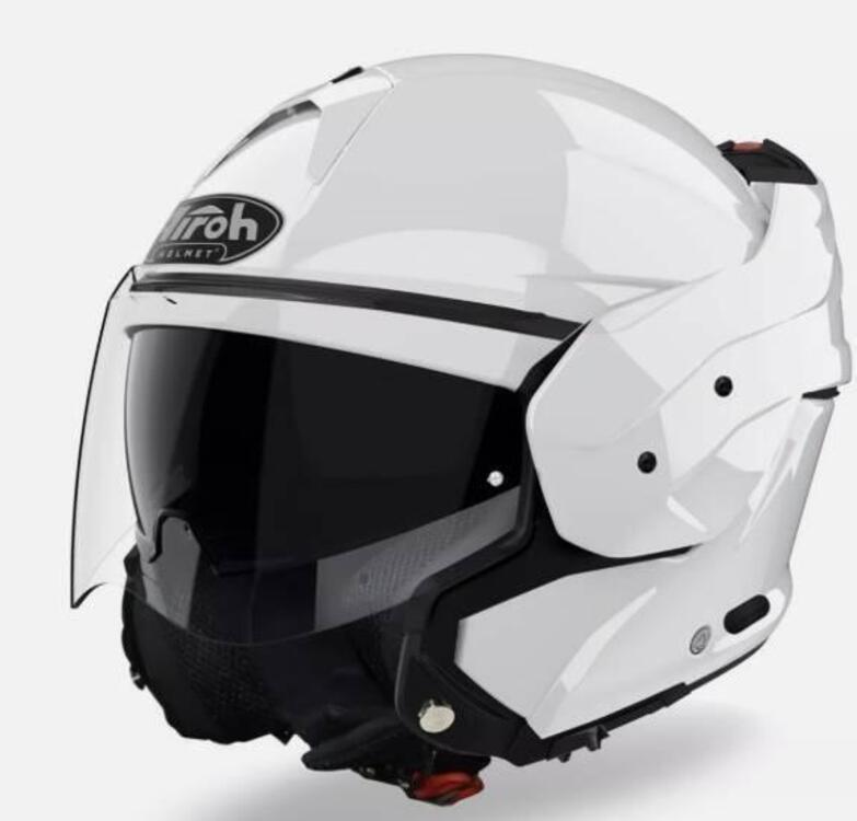 CASCO AIROH MATHISSE MODULARE NERO OPACO BIANCO LU