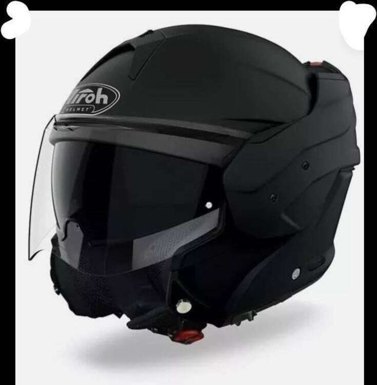 CASCO AIROH MATHISSE MODULARE NERO OPACO BIANCO LU (4)