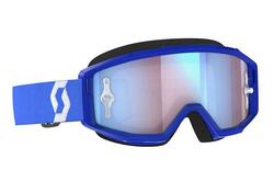 Occhiali cross Scott Primal blu bianco lente blu