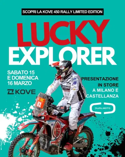 La Kove 450 Lucky Explorer presentata in esclusiva presso gli store DUALMOTO