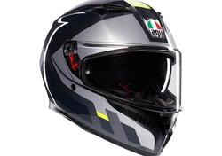 Casco integrale AGV K3 Shade Grigio Giallo Fluo