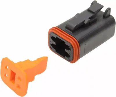 Spinotto maschio a 4 fili - nero - DT Series Motor 