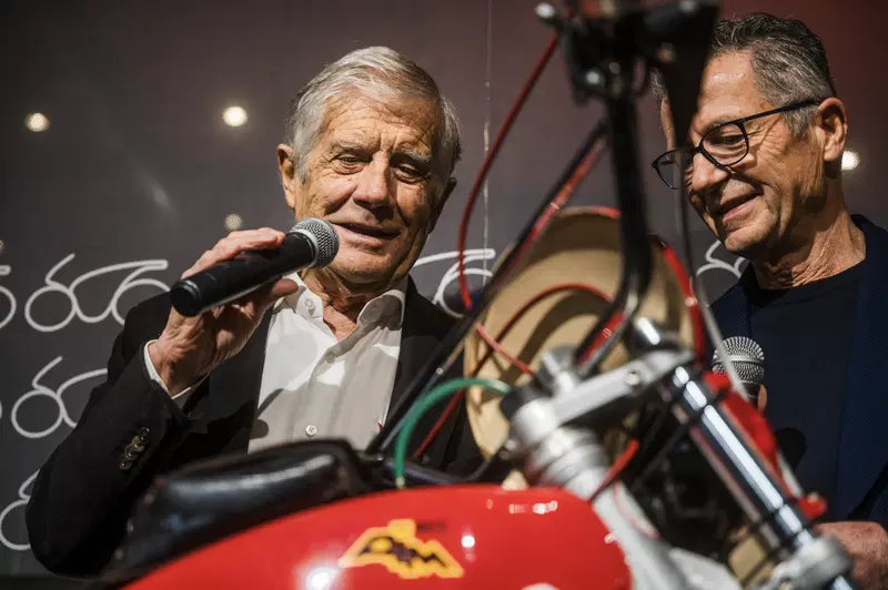 Giacomo Agostini e Loredano Fani, fondatore di Fani Motors
