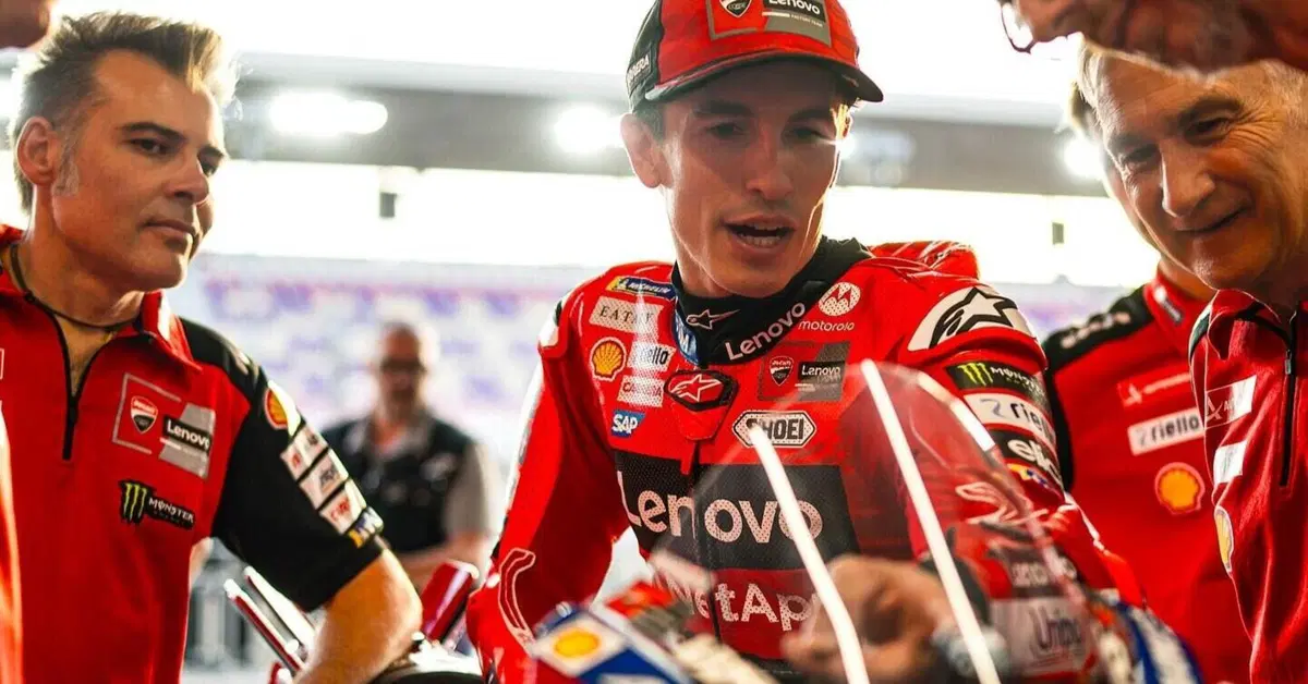 MotoGP. GP del Qatar. FP1: 1&deg; Marc Marquez, 2&deg; Fabio Di Giannantonio e 3&deg; Pecco Bagnaia. 20&deg; Martin. Ai box c'&egrave; Valentino Rossi! [RISULTATI]