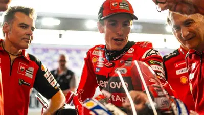 MotoGP. GP del Qatar. FP1: 1&deg; Marc Marquez, 2&deg; Fabio Di Giannantonio e 3&deg; Pecco Bagnaia. 20&deg; Martin. Ai box c'&egrave; Valentino Rossi! [RISULTATI]