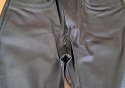 JEANS PELLE NERO MOTO GUZZI TG L