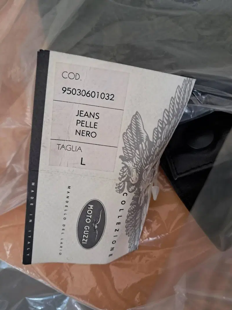 JEANS PELLE NERO MOTO GUZZI TG L (2)