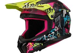 casco offroad LS2 MX708 Fast 2 Gorilla rosa giallo