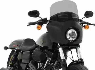 Parabrezza ventilato fum&egrave; nero alto 28 cm per cupo 