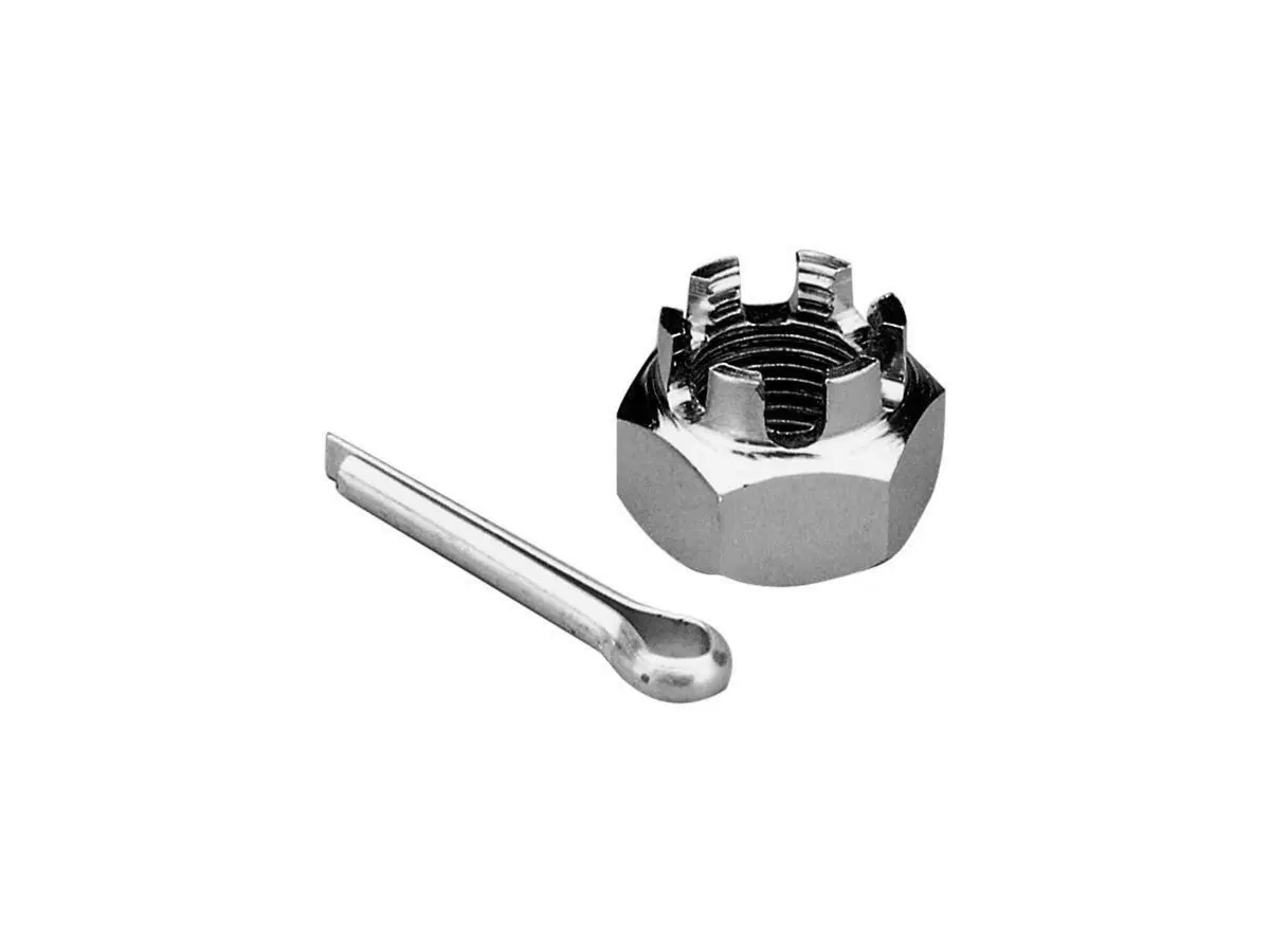 Kit bulloneria cromata per perno ruota posteriore 