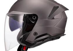 casco jet LS2 Verso 2 titanio opaco