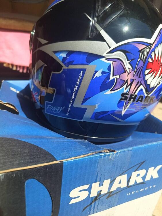 VENDO CASCO SHARK RSF AIR FOGARTY BLACK/BLUE/SILVE 100 %