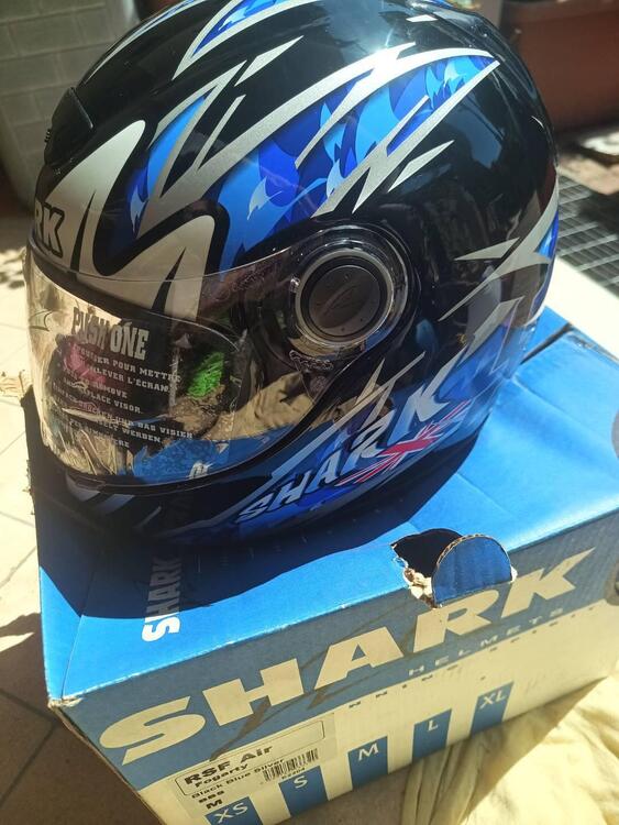 VENDO CASCO SHARK RSF AIR FOGARTY BLACK/BLUE/SILVE 100 % (5)