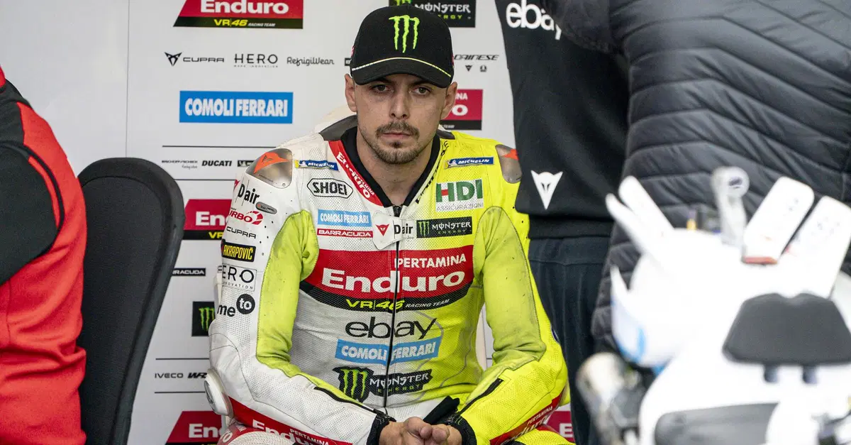 MotoGP 2025. GP di Gran Bretagna. Fabio Di Giannantonio, terzo: "Marc Marquez ha trovato qualcosina per migliorare questa moto. Pecco Bagnaia? Parliamo, ma non dei problemi"
