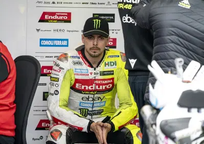 MotoGP 2025. GP di Gran Bretagna. Fabio Di Giannantonio, terzo: Marc Marquez ha trovato qualcosina per migliorare questa moto. Pecco Bagnaia? Parliamo, ma non dei problemi