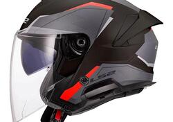 casco jet LS2 OF618 Verso 2 Air nero rosso