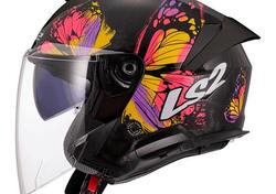 casco jet LS2 OF618 Verso 2 Wingz nero