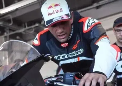 MotoGP 2025. Jorge Martin è a Misano ed è sceso in pista per la festa Aprilia