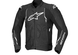 Giacca Moto Pelle Alpinestars Dusk Nero Bianco