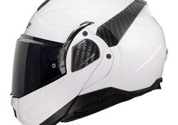 casco modulare LS2 Advant II in carbonio bianco