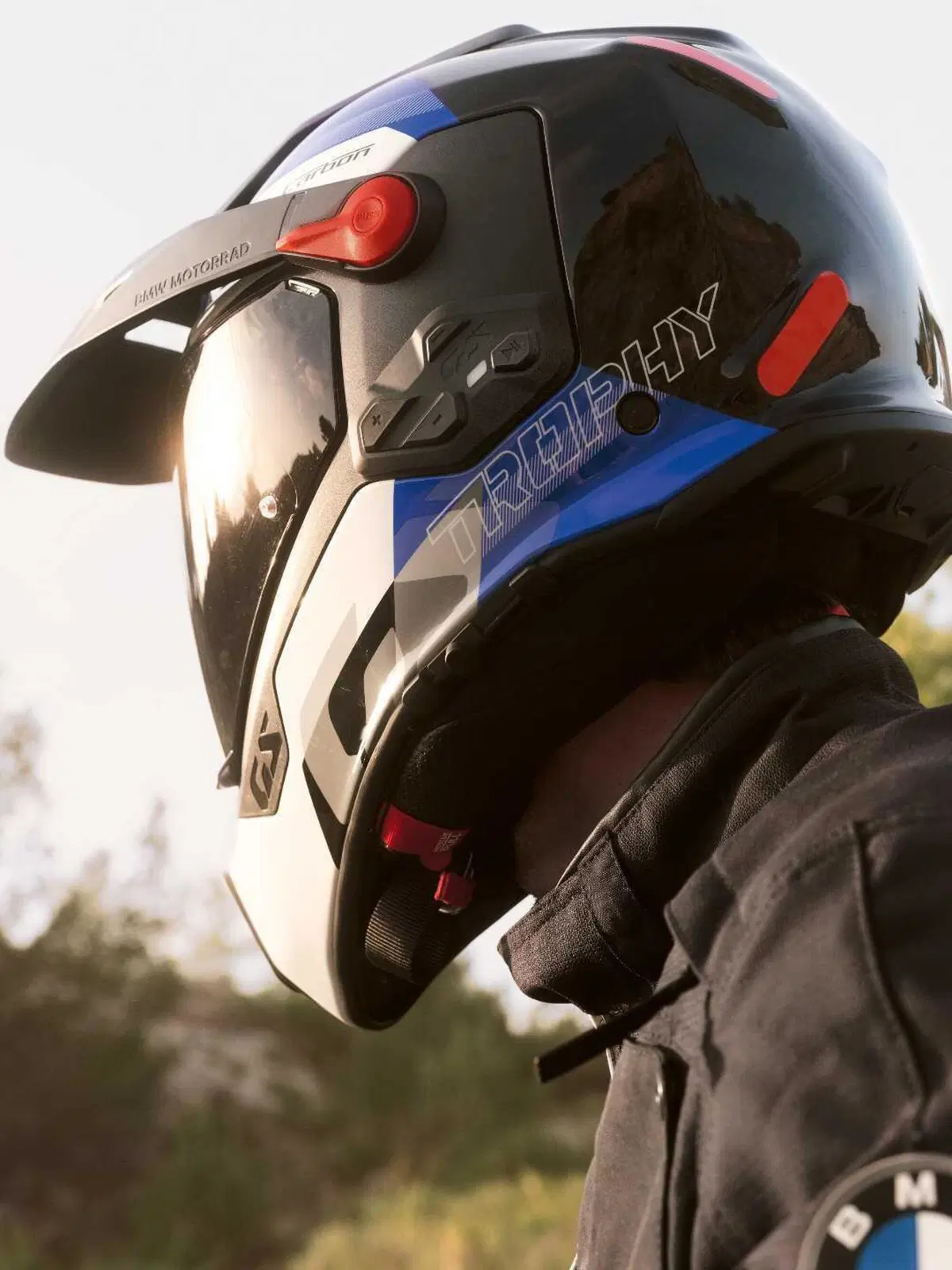 Casco BMW GS Rallye Carbon con ConnectedRide COM P1 GS (4)