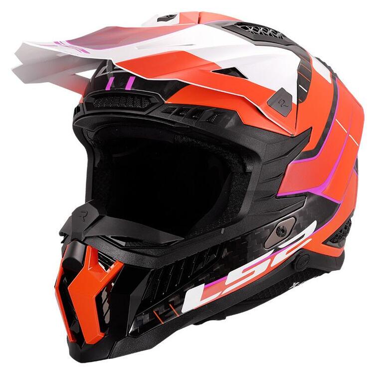 casco off road LS2 MX703 X-Force in carbonio aranc