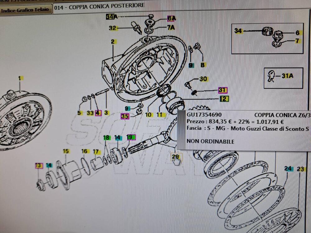 COPPIA CONICA 6/32 Moto Guzzi (3)