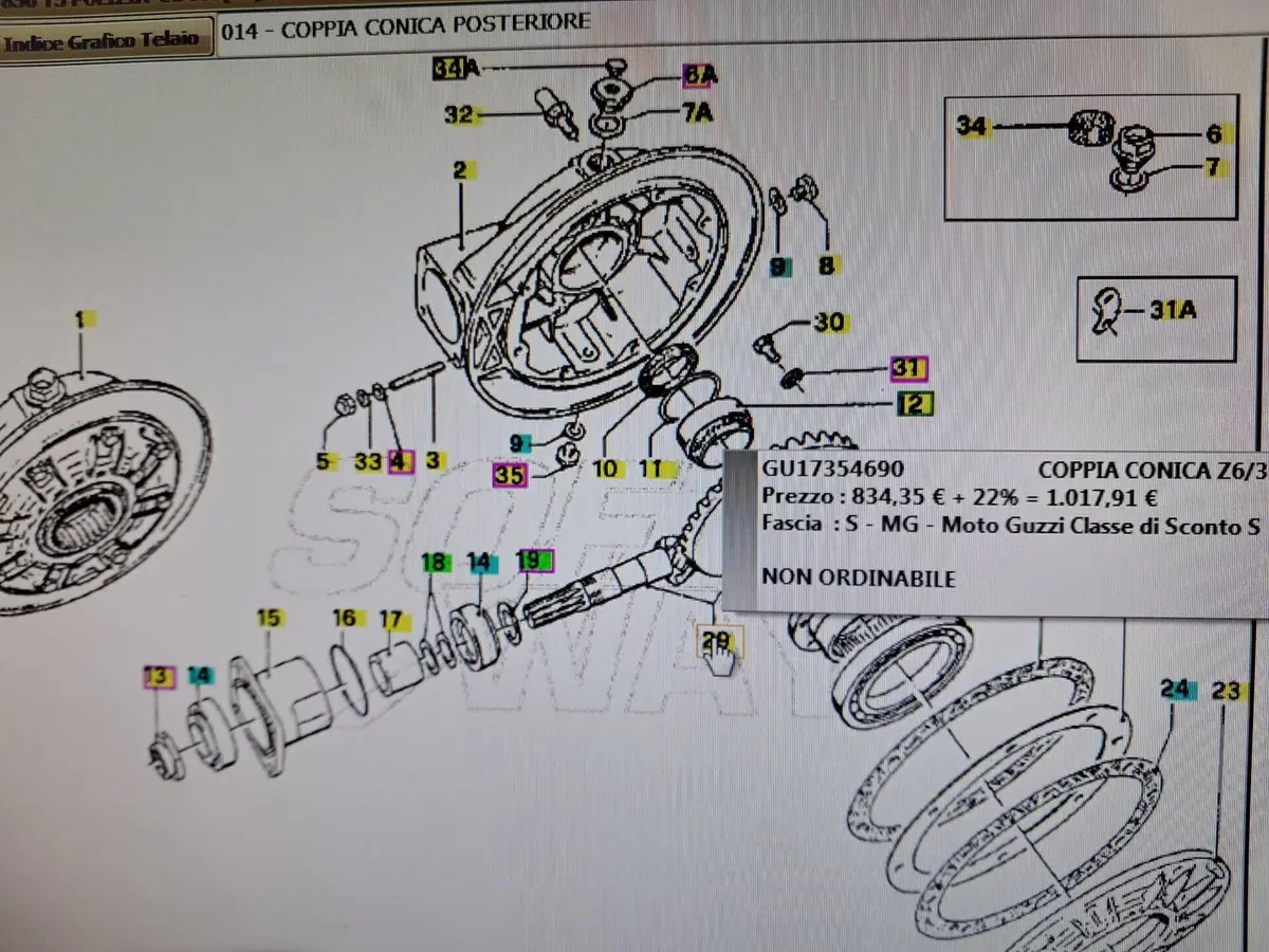 COPPIA CONICA 6/32 Moto Guzzi (3)