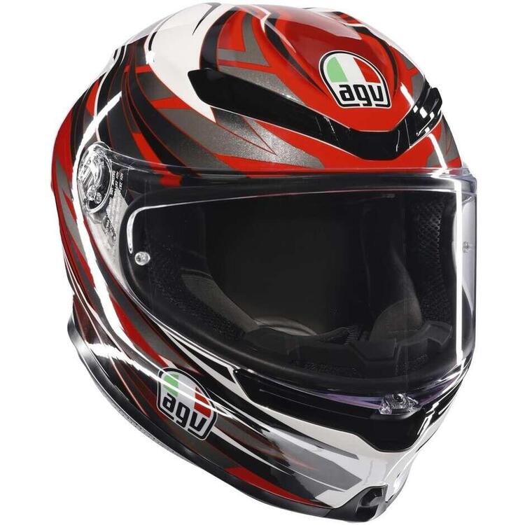 Casco Integrale AGV K6 S Reeval In Fibra Bianco Ro