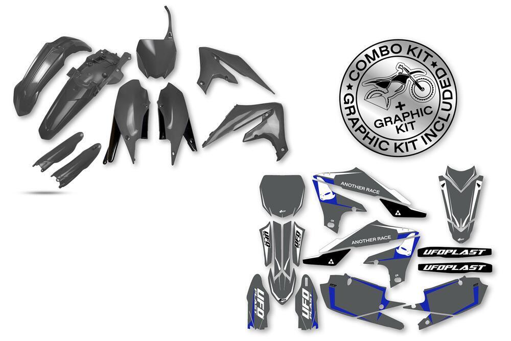 Kit plastiche+decals Ufo Tecna Yamaha Grigio YZ UF 