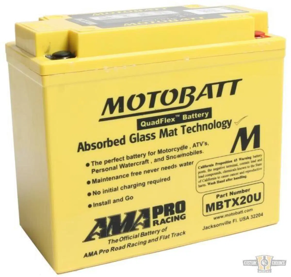 Batteria MOTOBATT gialla Per Dyna dal 1991 al 2017