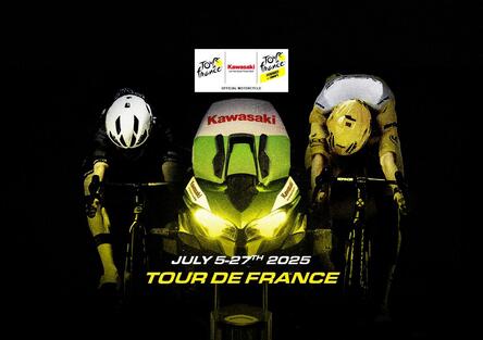 Kawasaki Versys 1100: la moto ufficiale del Tour de France 25 al fianco dei giganti del ciclismo 