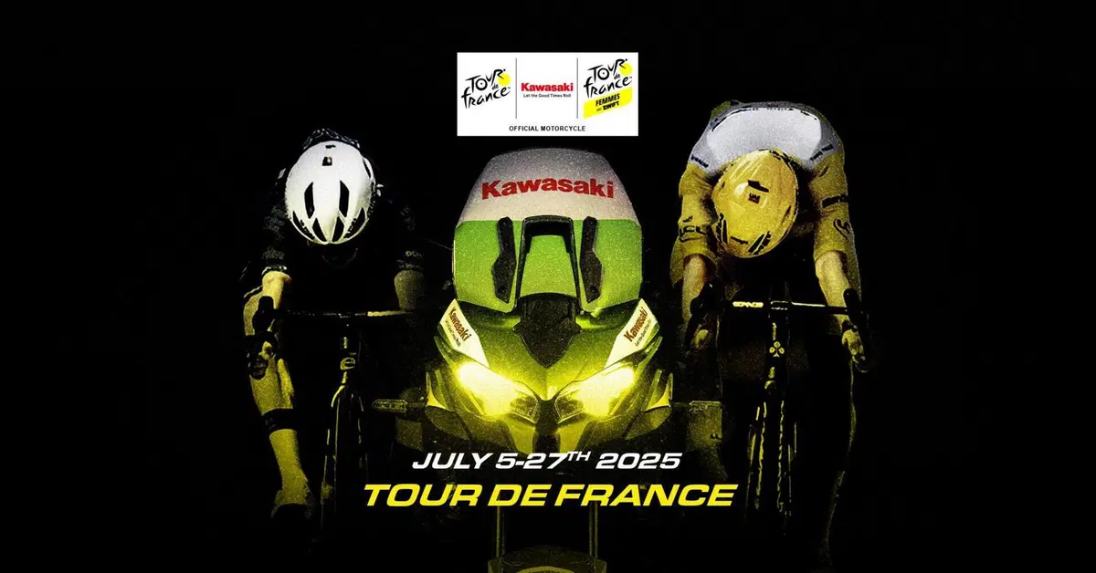 Kawasaki Versys 1100: la moto ufficiale del Tour de France 25 "al fianco" dei giganti del ciclismo 