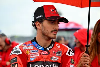 MotoGP 2025. GP di Germania. Pecco Bagnaia: "Purtroppo vado piano. Non mi ricordo di essere mai stato cos&igrave; lento in MotoGP sul bagnato"
