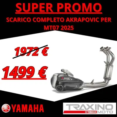 Scarico Akrapovic MT07 my 2025 SUPER SCONTATO