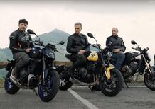 Yamaha MT-07 vs Triumph Trident 660 vs Honda CB650R: la sfida tra le naked di media cilindrata [VIDEO]