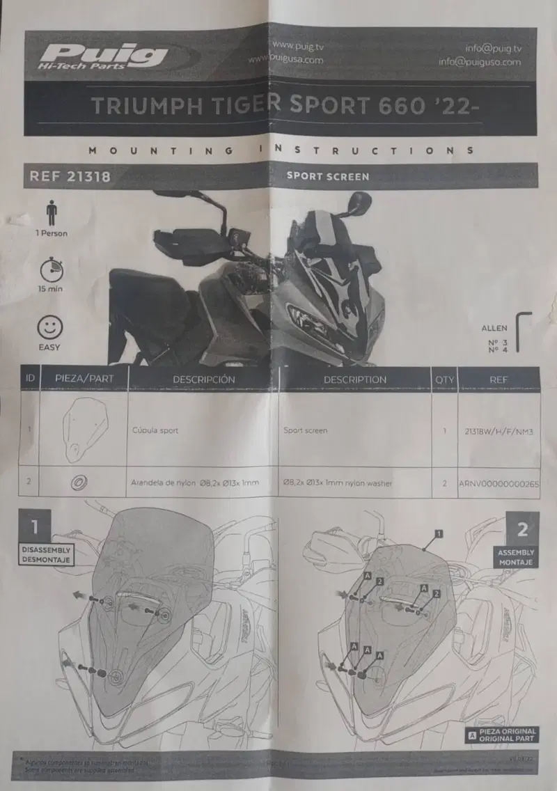 Cupolino Puig Triumph Tiger Sport 660 2022 → 2025 (5)