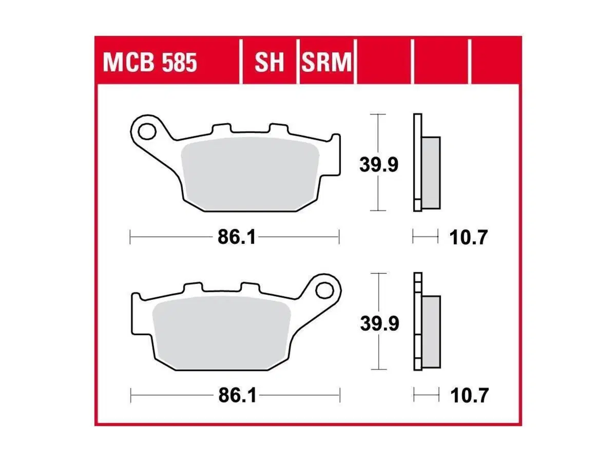 Pastiglie posteriori organiche per Buell XB9 e XB1 