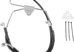 Tubo freno ant treccia Nero FLHT e FLHX disco dopp Drag Specialties