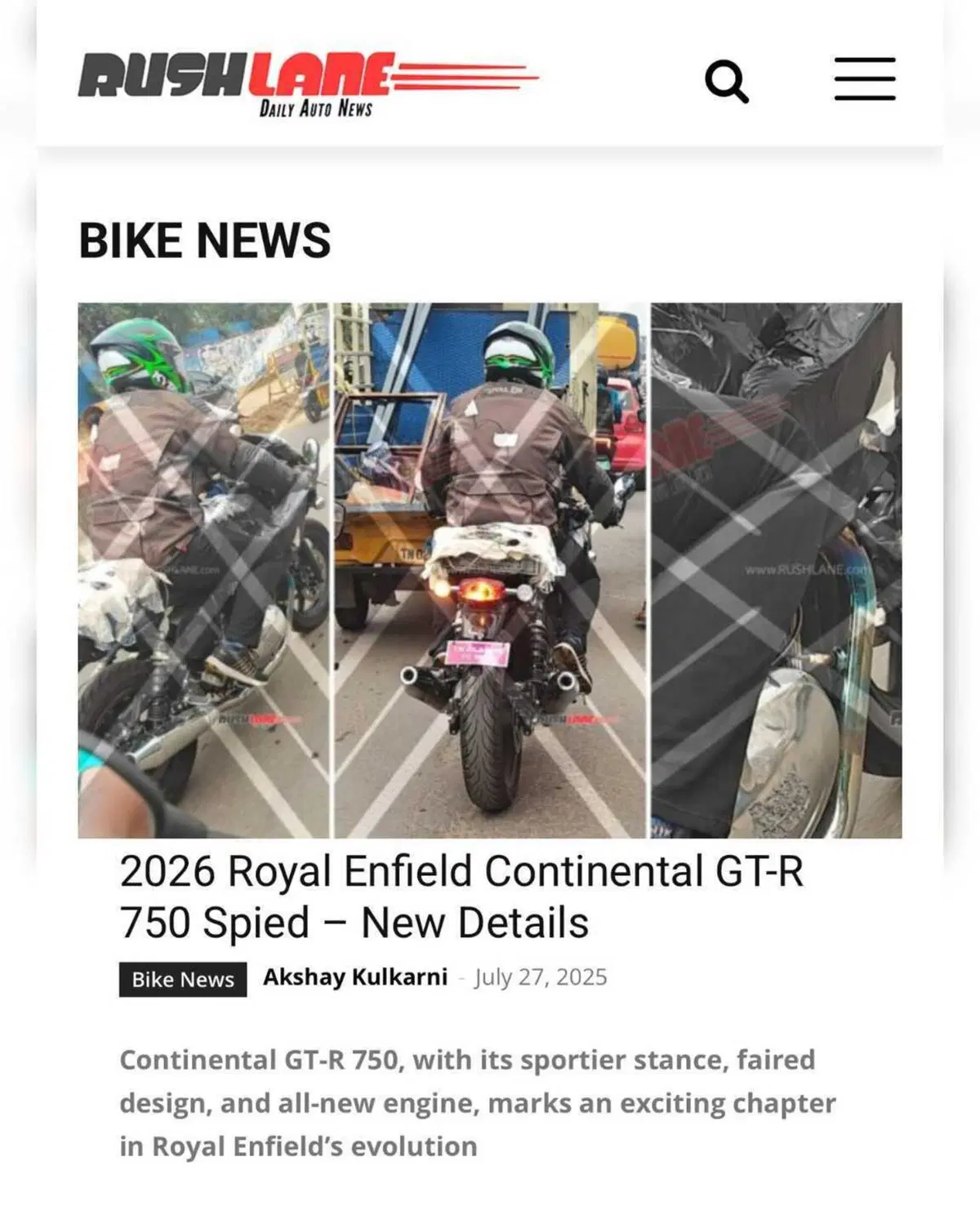 Foto spia: in arrivo una Royal Enfied Continental GT 750? (3)