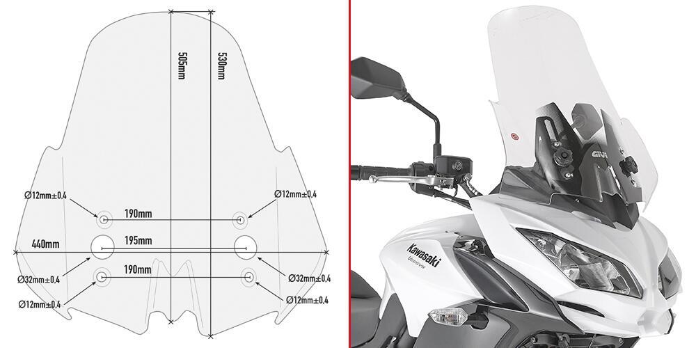 Cupolino Givi D4122ST KAWASAKI Versys 650 (17-20)