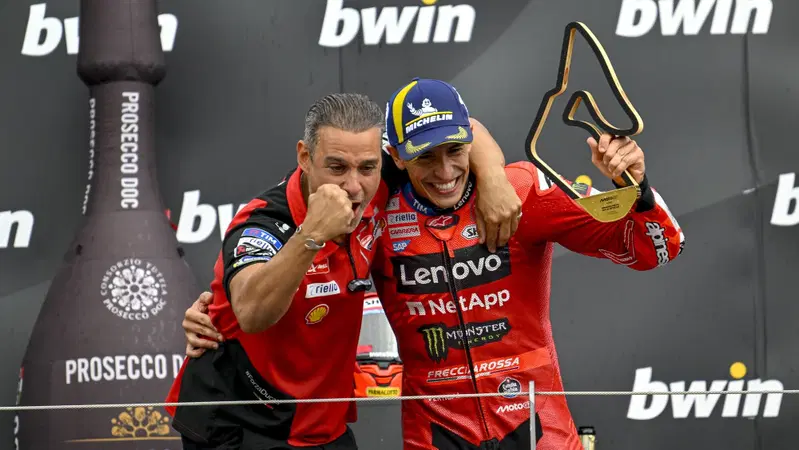 MotoGP 2025, le pagelle del GP d'Austria al Red Bull Ring. Ducati: Marc Marquez &egrave; il presente; Fermin Aldeguer il futuro; Pecco Bagnaia il passato?